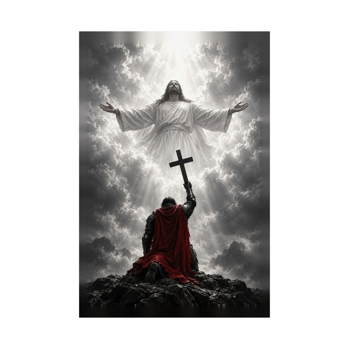 Jesus and the Warrior - Christian Wall Art | Matte Poster