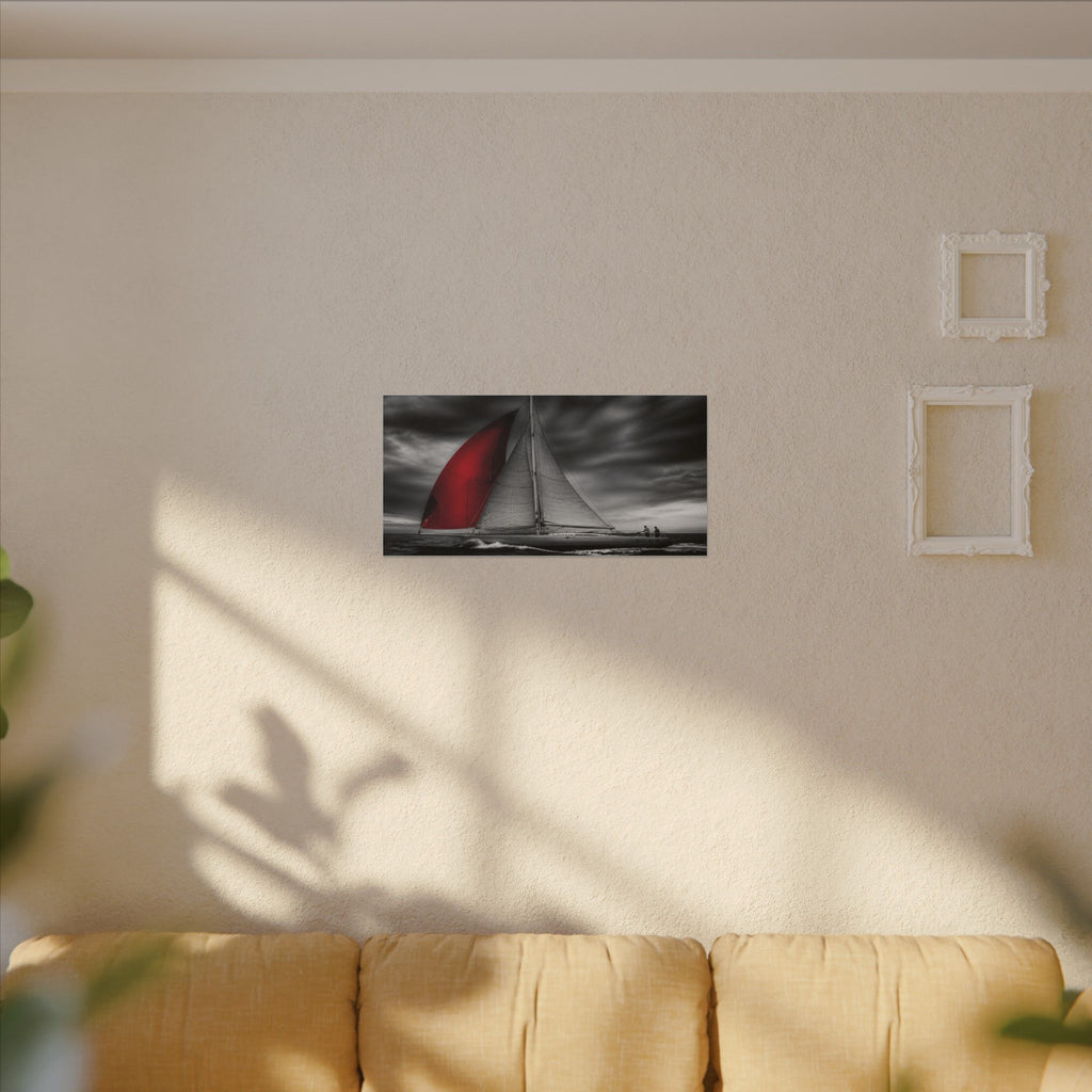 Red Sail - Large Wall Art for Bedroom | Canvas (Panoramic)