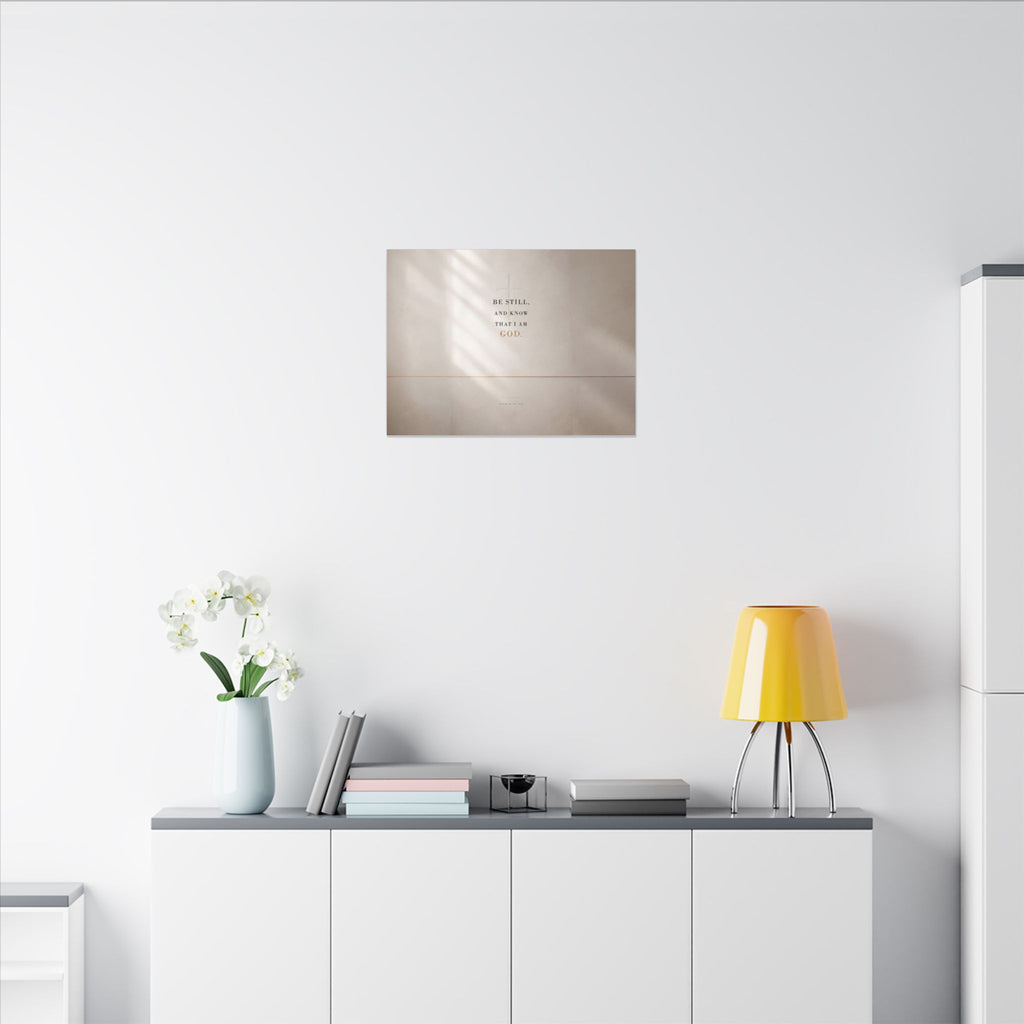 Be Still - Psalm 46:10 Bible Verse Wall Art | Canvas (Landscape)