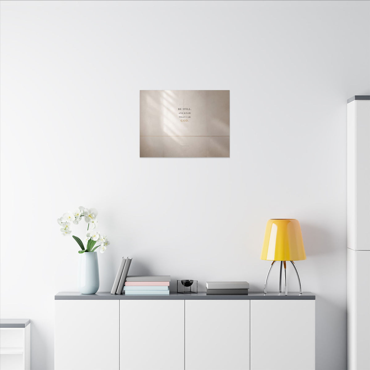 Be Still - Psalm 46:10 Bible Verse Wall Art | Canvas (Landscape)