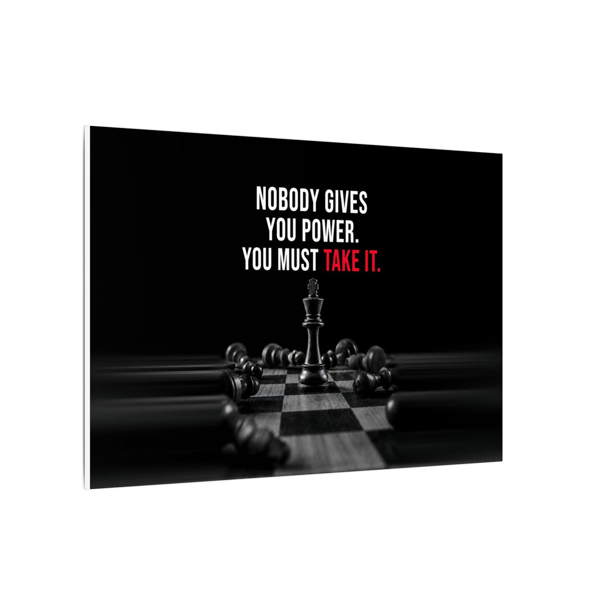 Nobody Gives You Power - Chess Wall Art | Canvas (Landscape)