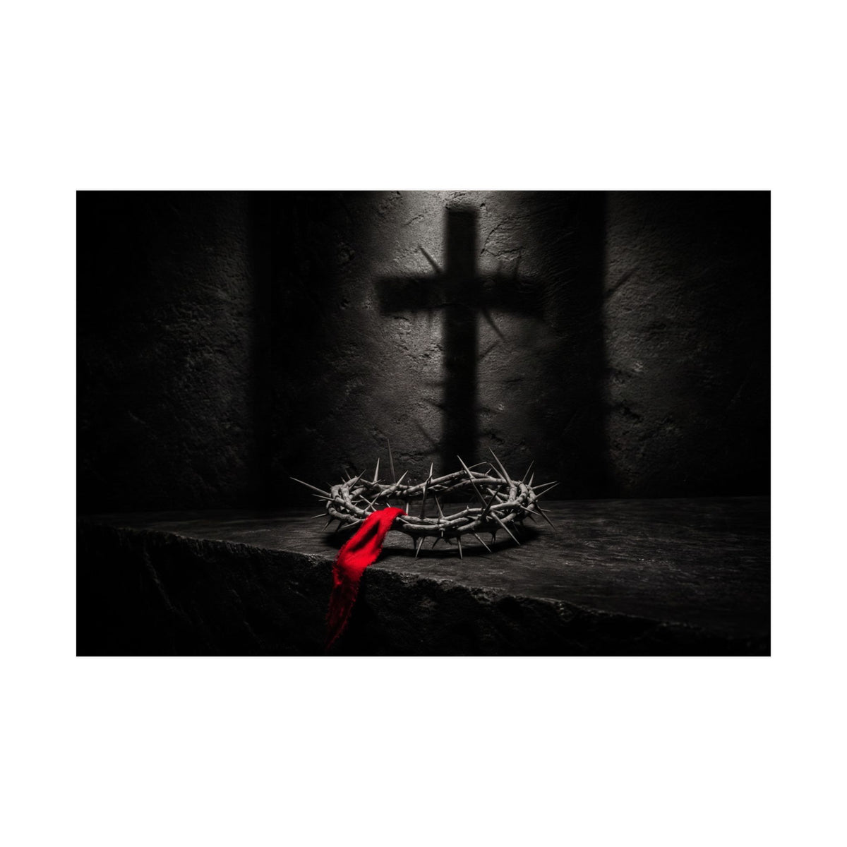 Crown and Shadow - Crown of Thorns Wall Art | Matte Poster (Landscape)