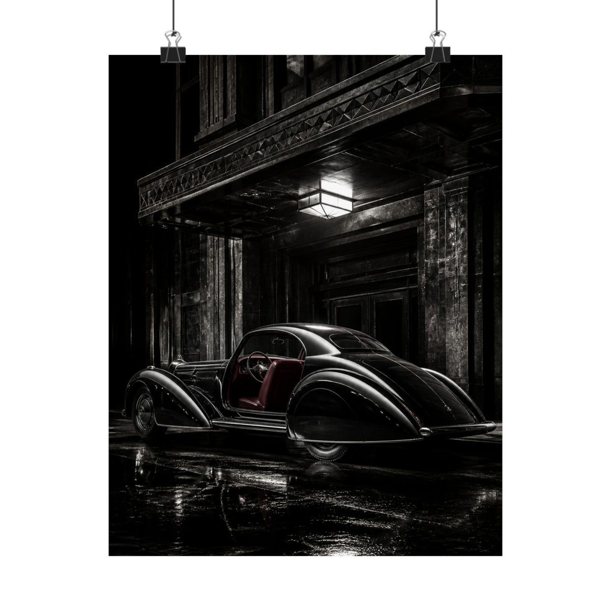 Art Deco Coupe - Art Deco Car Wall Art | Matte Poster