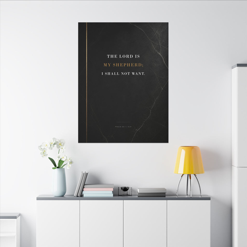 The Lord Is My Shepherd - Psalm 23 Scripture Wall Art | Canvas