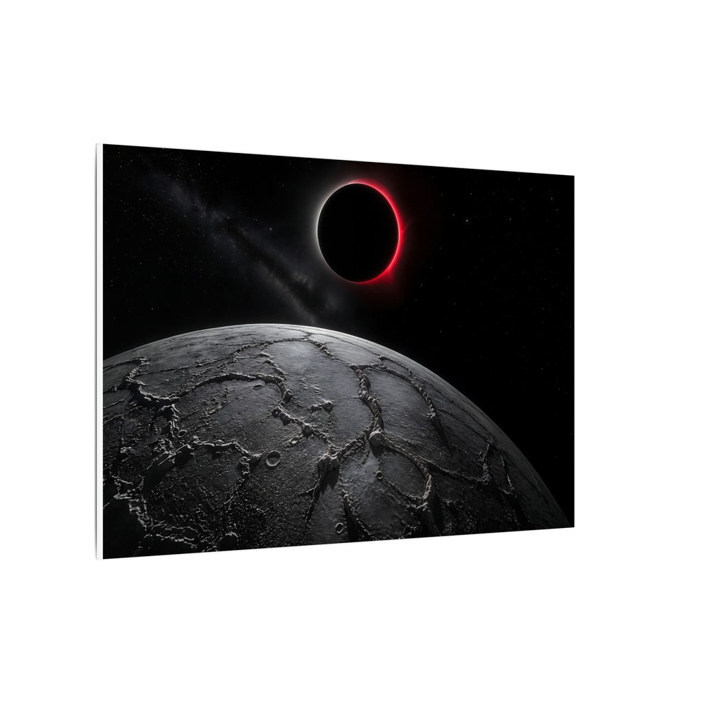 Red Eclipse - Moon Wall Art | Canvas (Landscape)