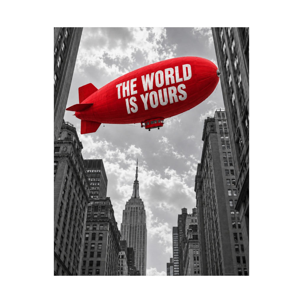 The World Is Yours Blimp - Office Wall Art | Matte Poster