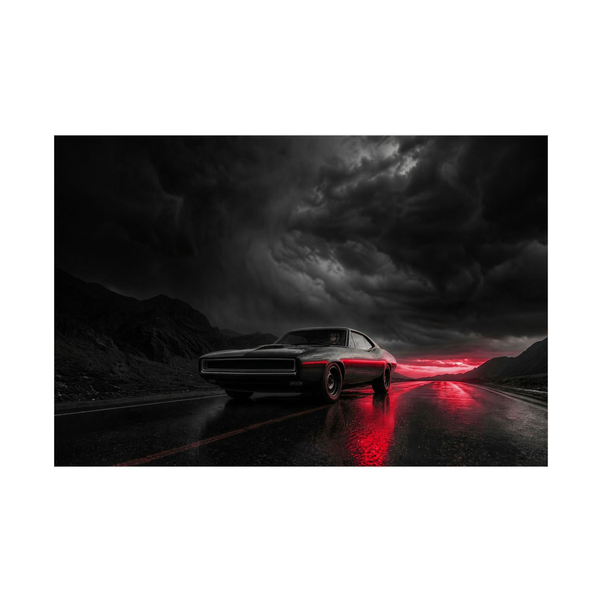 Desert Muscle - Muscle Car Wall Art | Matte Poster (Landscape)