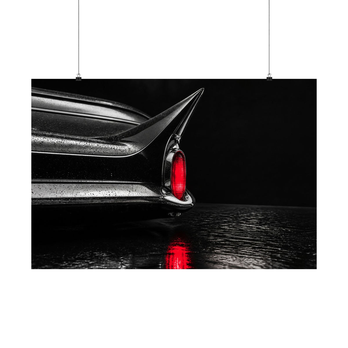 Ruby Tail - Classic Car Wall Art | Matte Poster (Landscape)