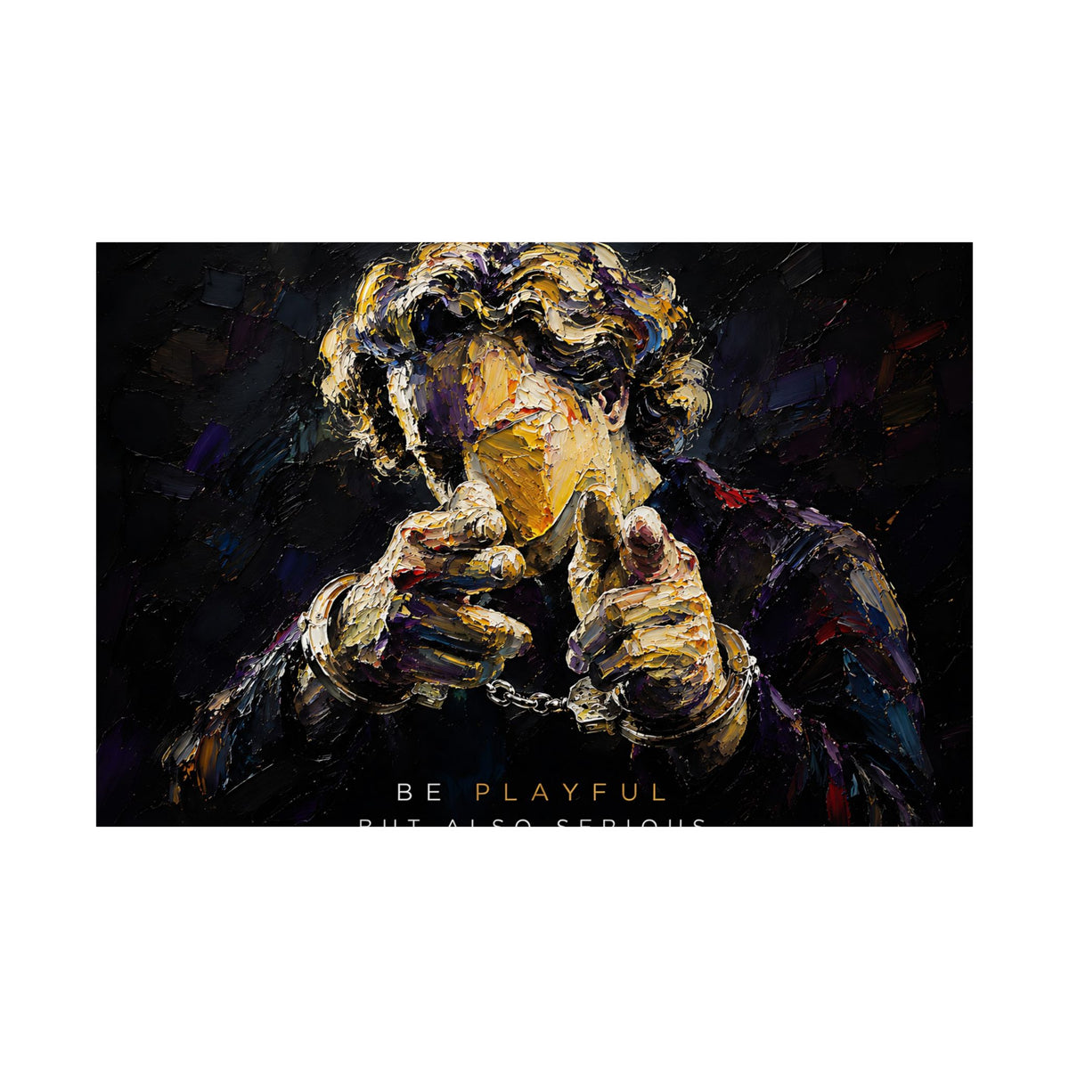 Be Playful But Also Serious - Office Wall Art | Matte Poster (Landscape)