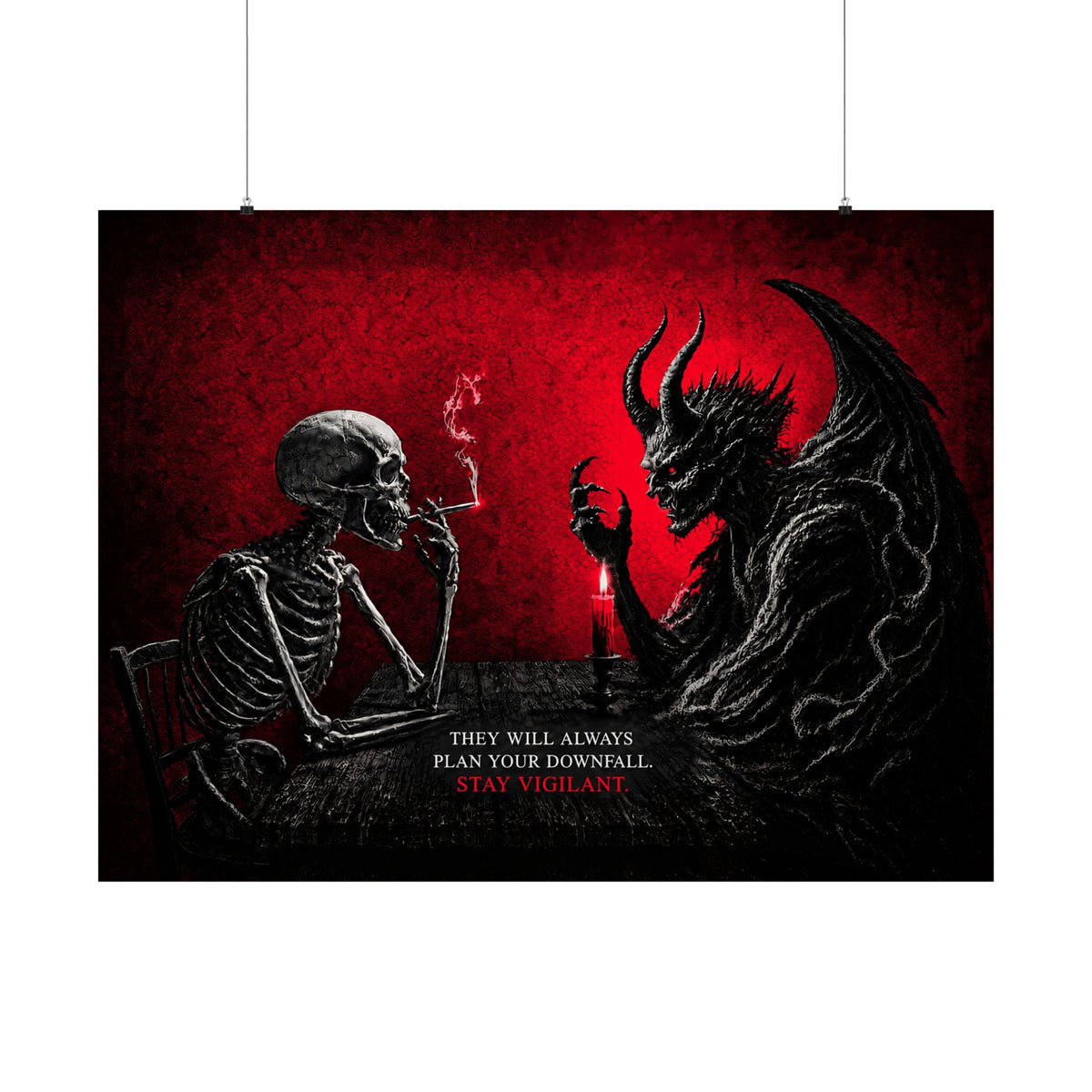 Stay Vigilant - Dark Wall Art | Matte Poster (Landscape)