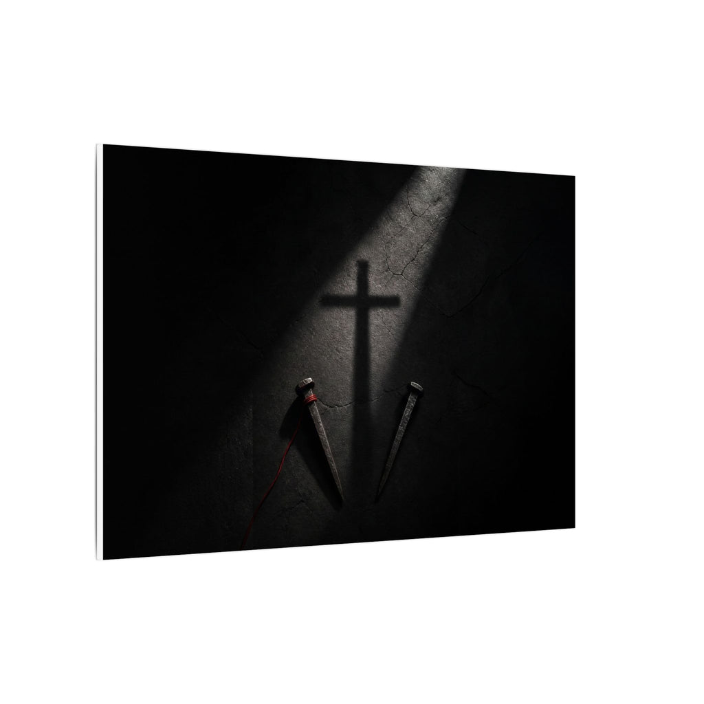 Nails and Shadow - Christian Wall Art | Canvas (Landscape)