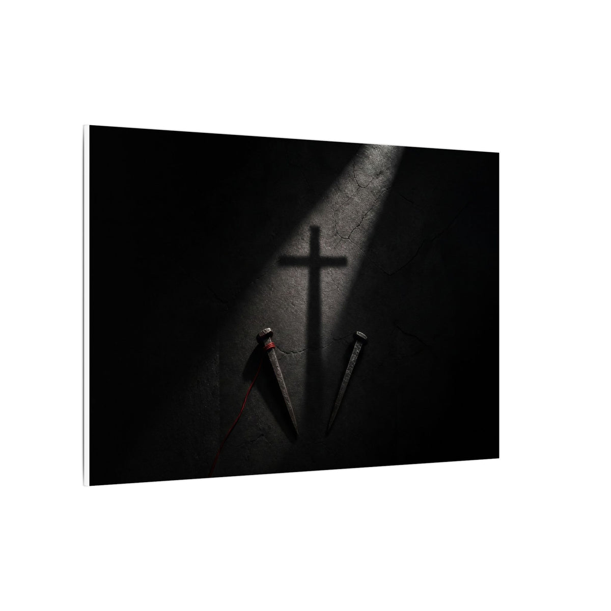 Nails and Shadow - Christian Wall Art | Canvas (Landscape)