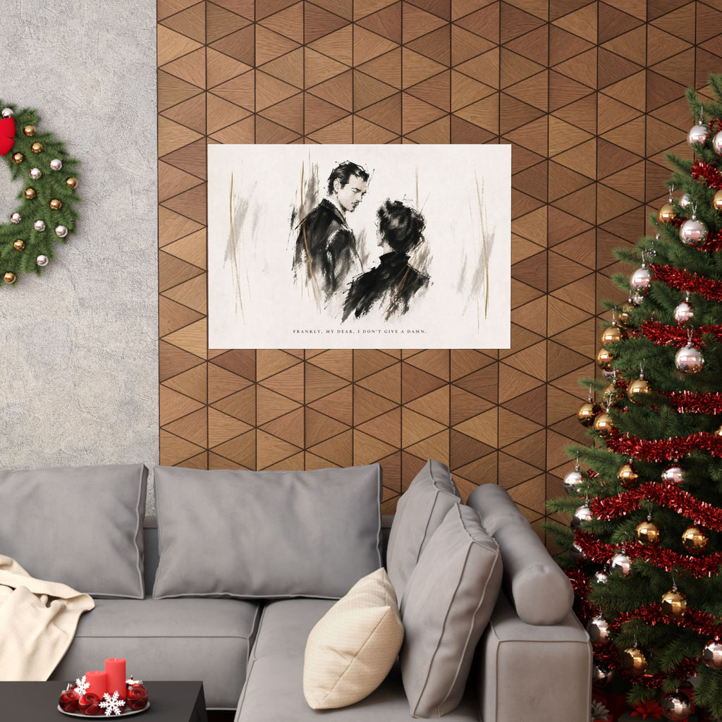 Frankly My Dear - Romantic Noir Wall Art | Matte Poster (Landscape)