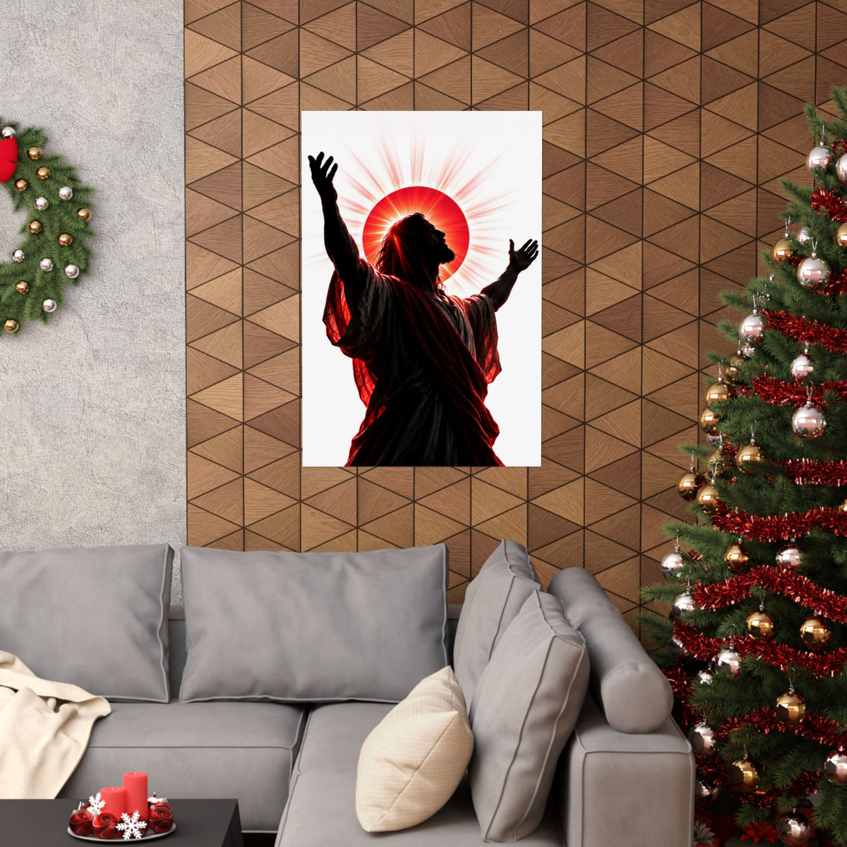 Red Sun Victory - Christian Wall Art | Matte Poster
