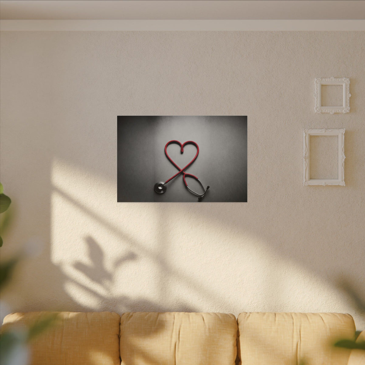 The Stethoscope Heart - Doctor's Office Wall Art | Canvas (Landscape)