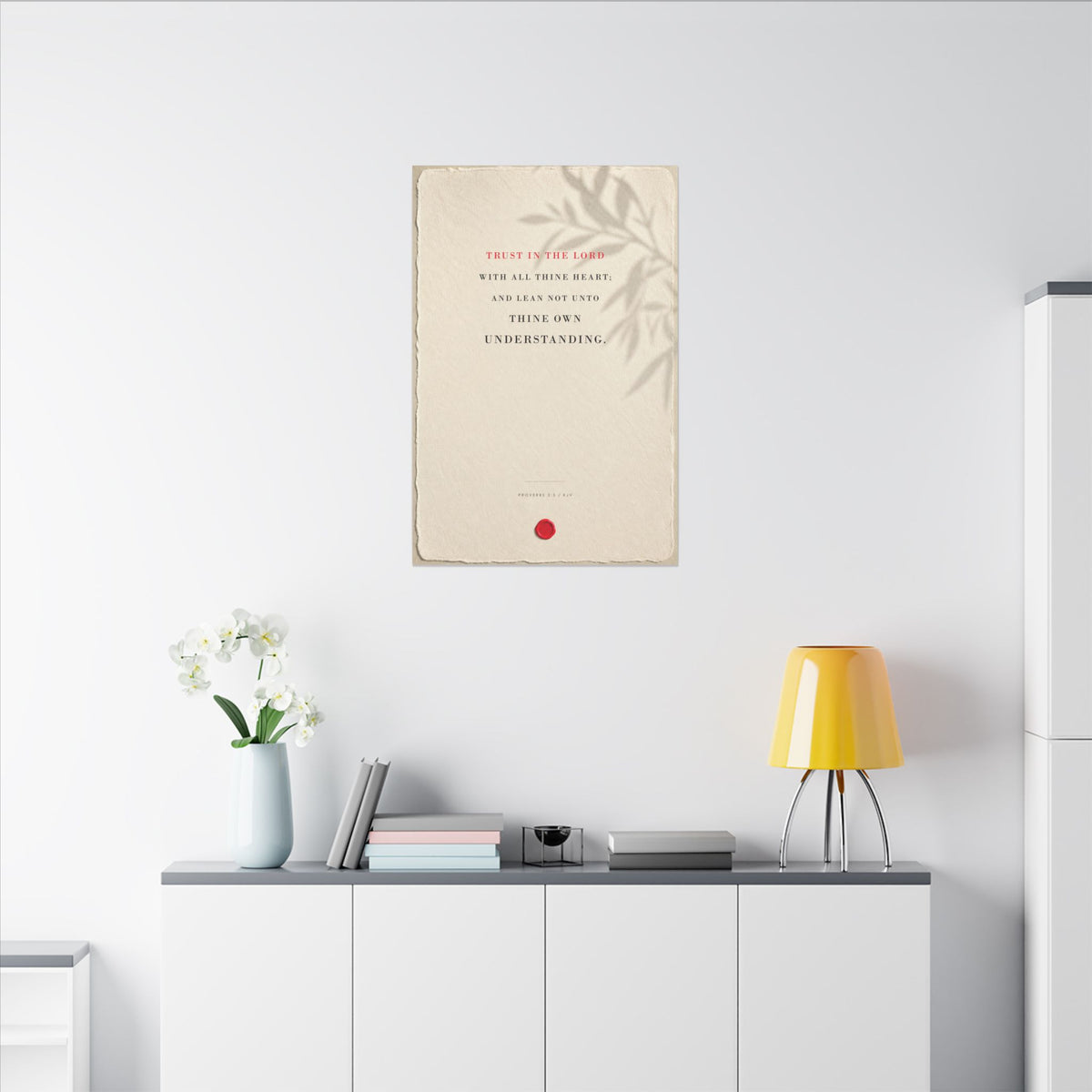 Trust in the Lord - Proverbs 3:5 Bible Verse Wall Art | Canvas