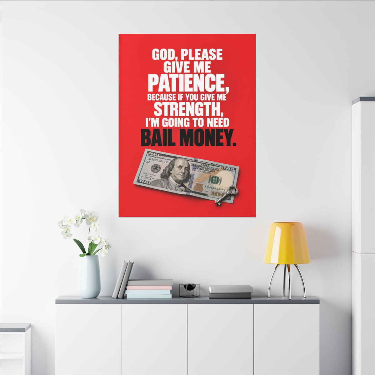 Bail Money - Meme Wall Art | Canvas