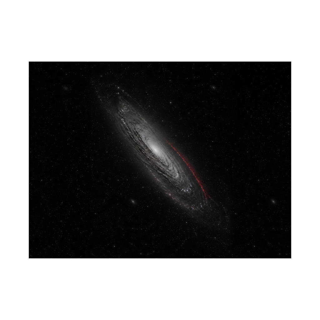 Crimson Orbit - Space Wall Art | Matte Poster (Landscape)