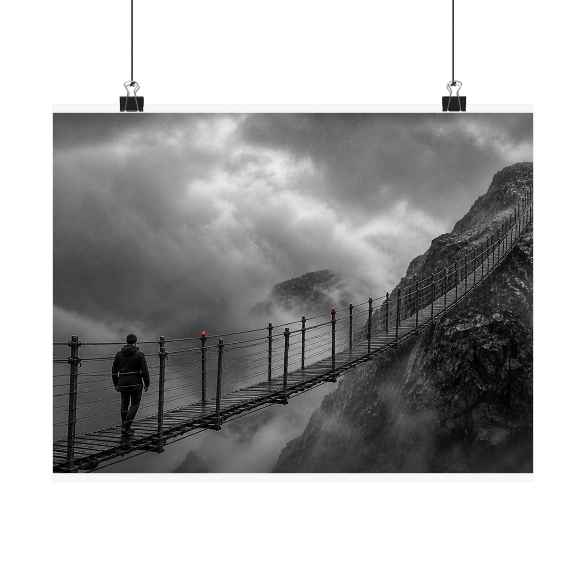 Cross What Scares You - Bedroom Art Prints | Matte Poster (Landscape)