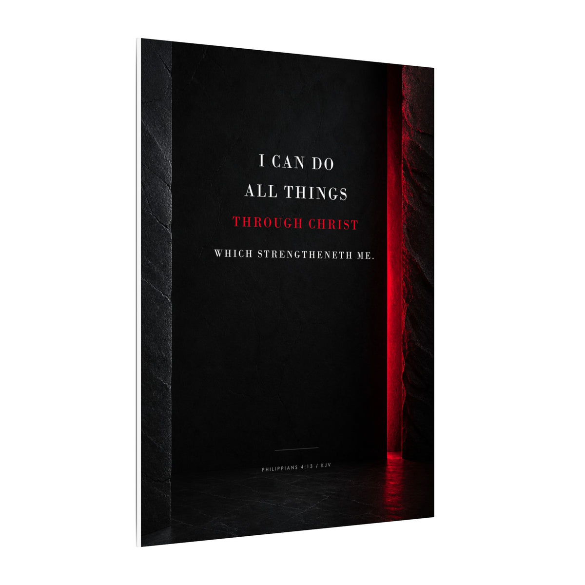All Things Through Christ - Philippians 4:13 Scripture Wall Art | Canvas
