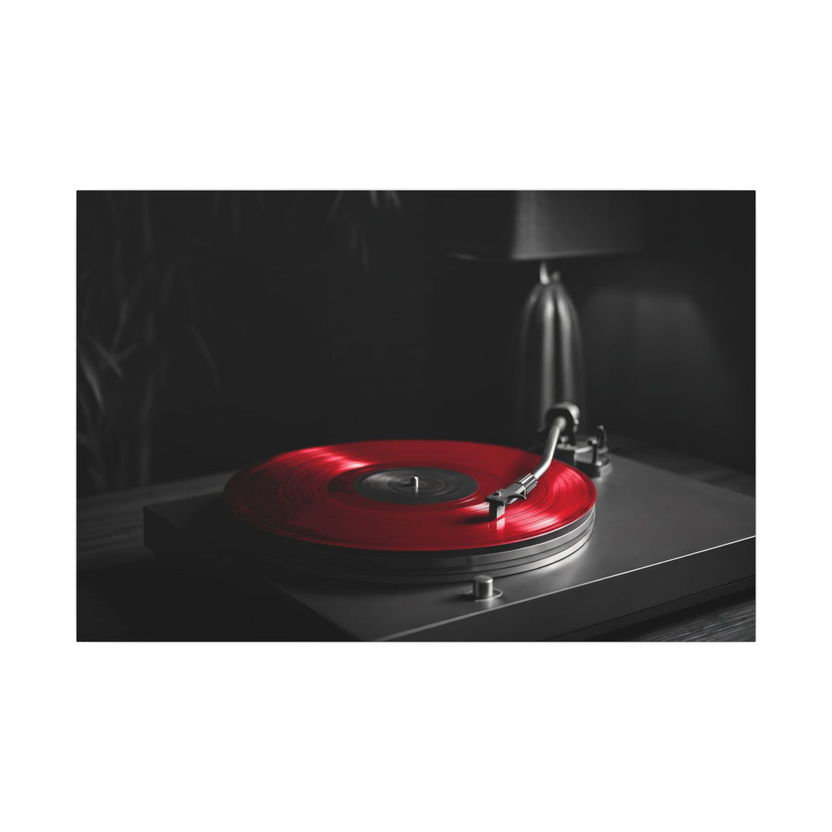 Red Vinyl - Mens Office Wall Art | Canvas (Landscape)