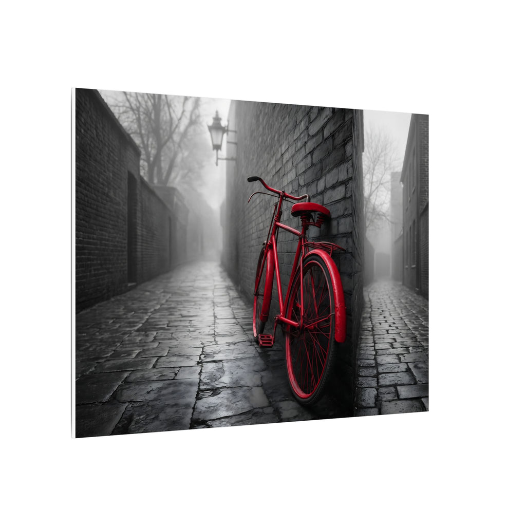 The Red Bicycle - Unique Office Wall Decor | Canvas (Landscape)