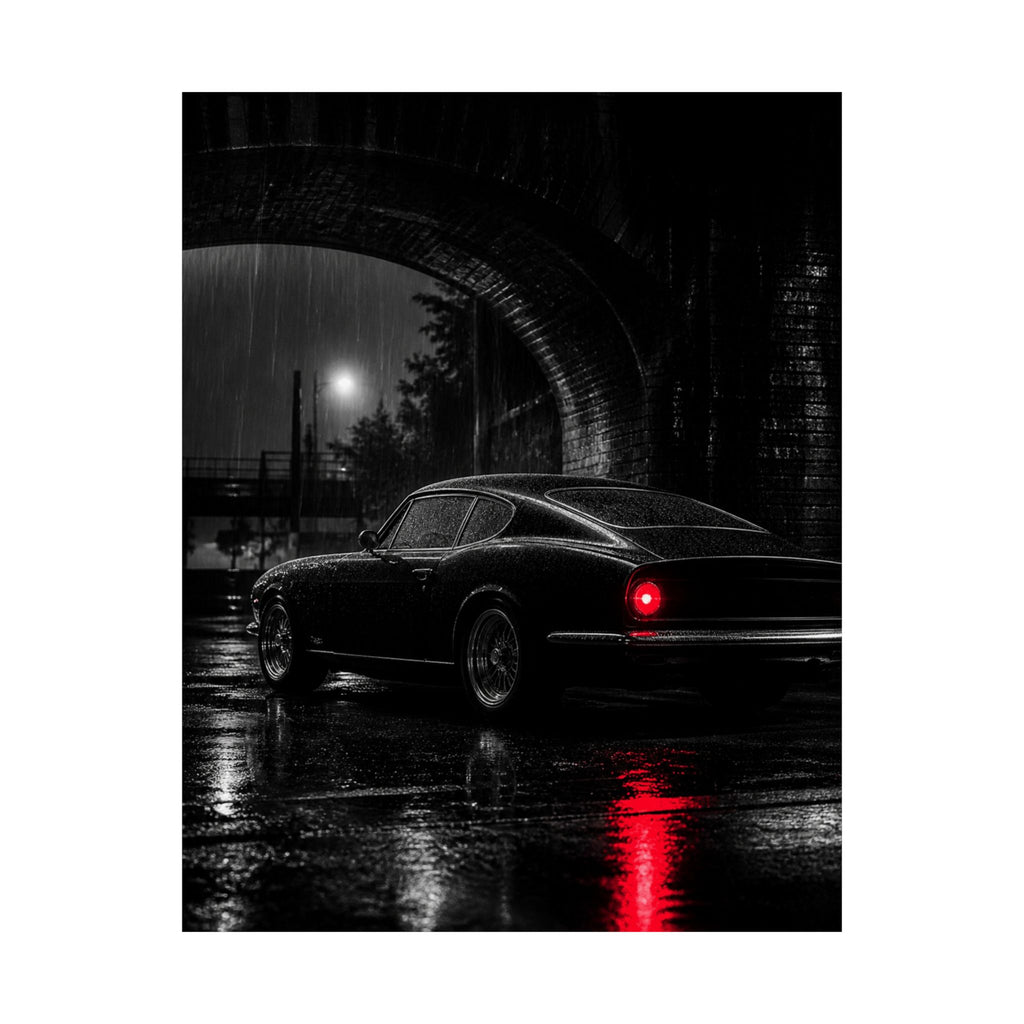 Red Tail Night - Classic Car Wall Art | Matte Poster