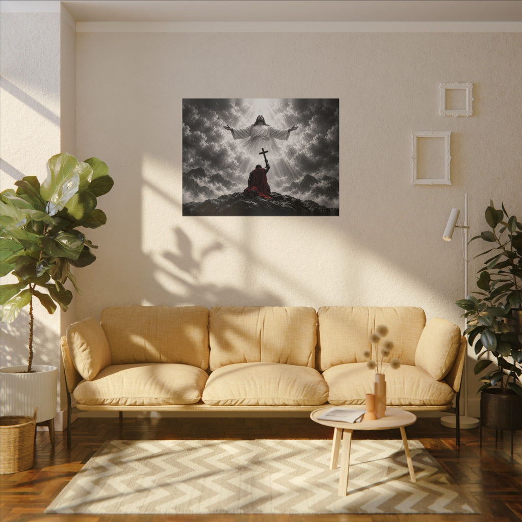 Jesus and the Warrior - Christian Wall Art | Canvas (Landscape)