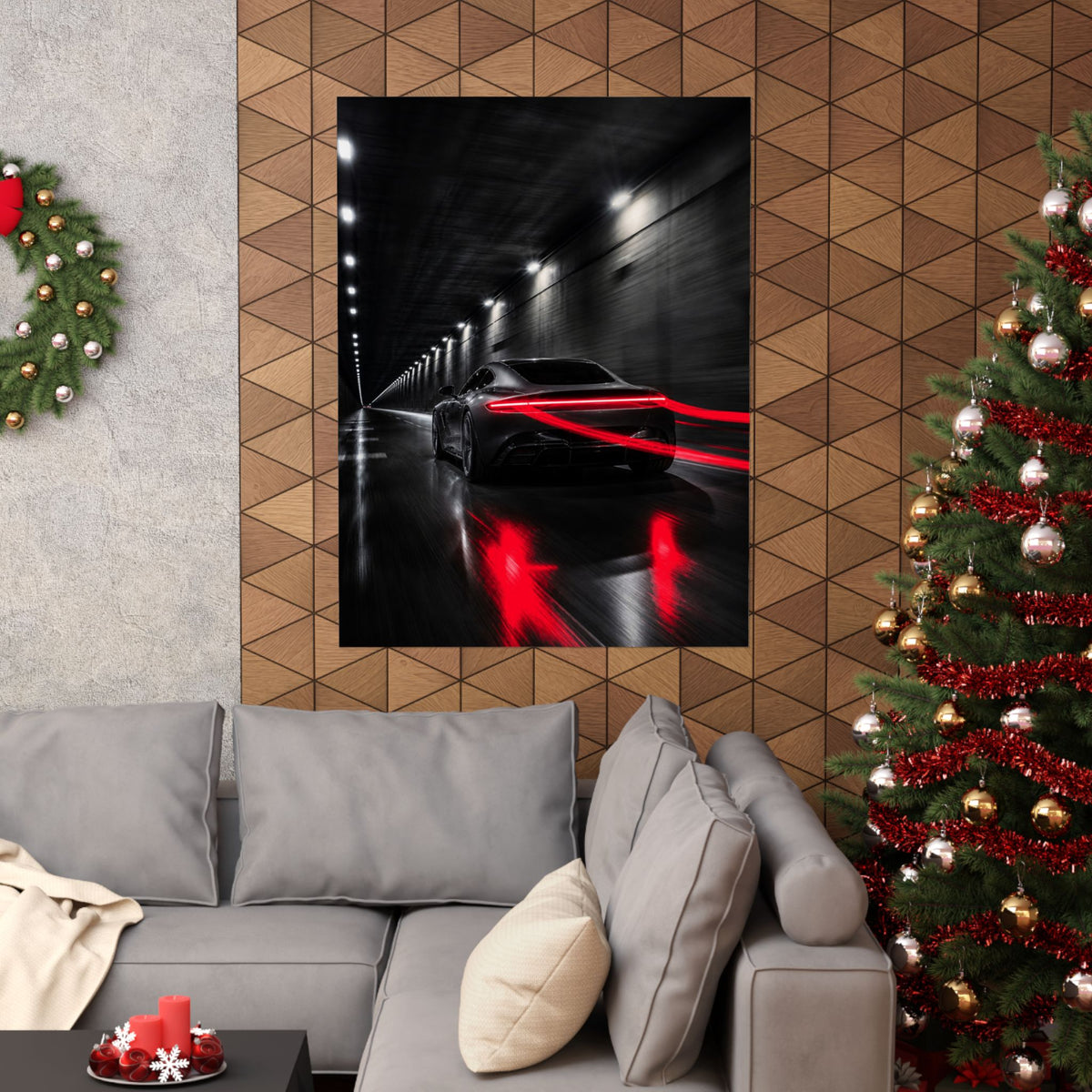 Redline Tunnel - Racing Wall Art | Matte Poster