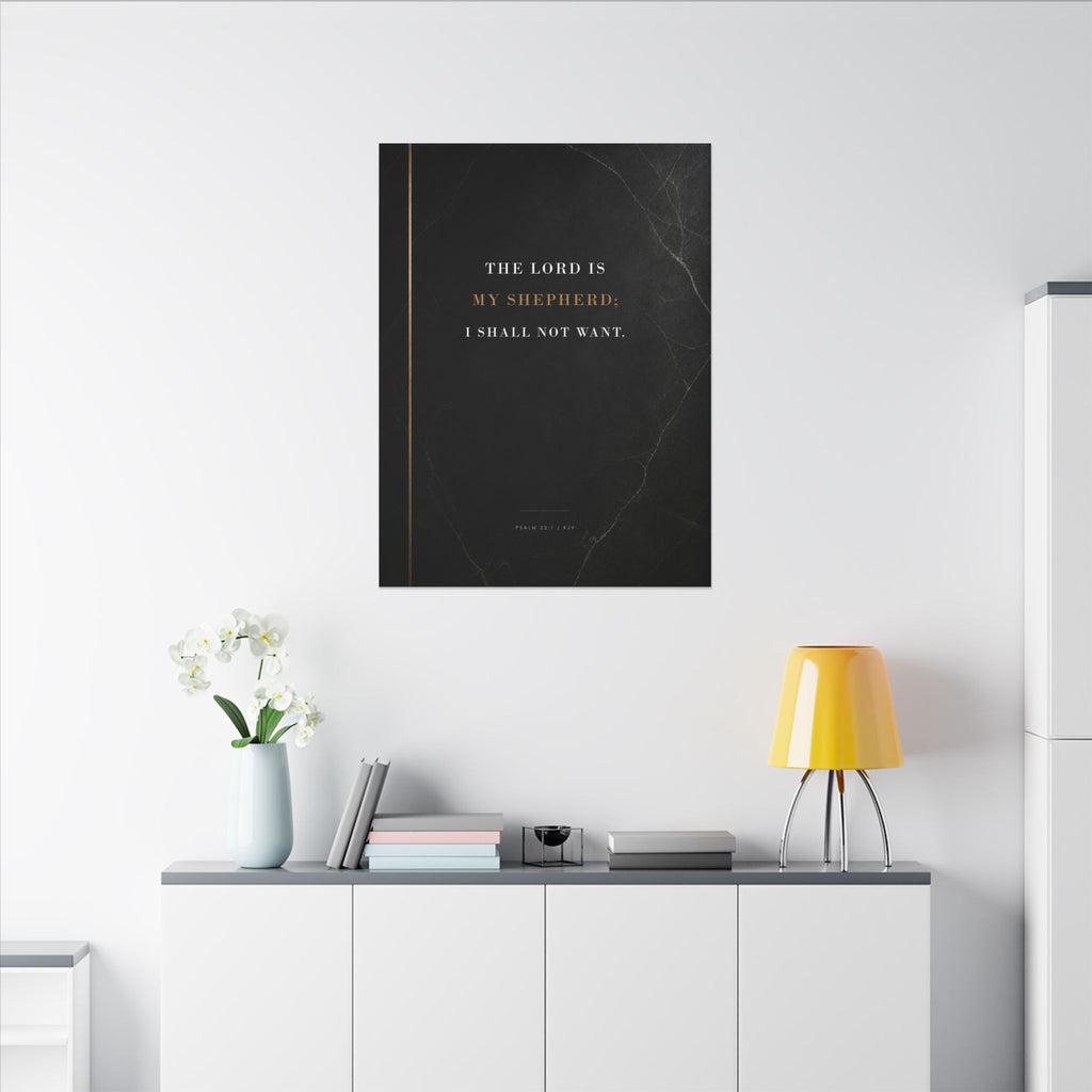 The Lord Is My Shepherd - Psalm 23 Scripture Wall Art | Canvas