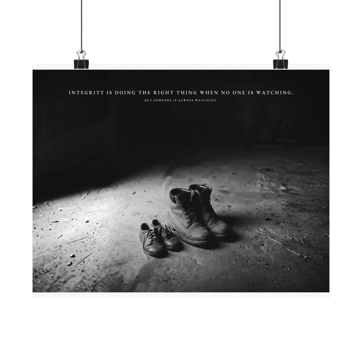 Integrity Is Doing the Right Thing When No One Is Watching - Wall Art | Matte Poster (Landscape)