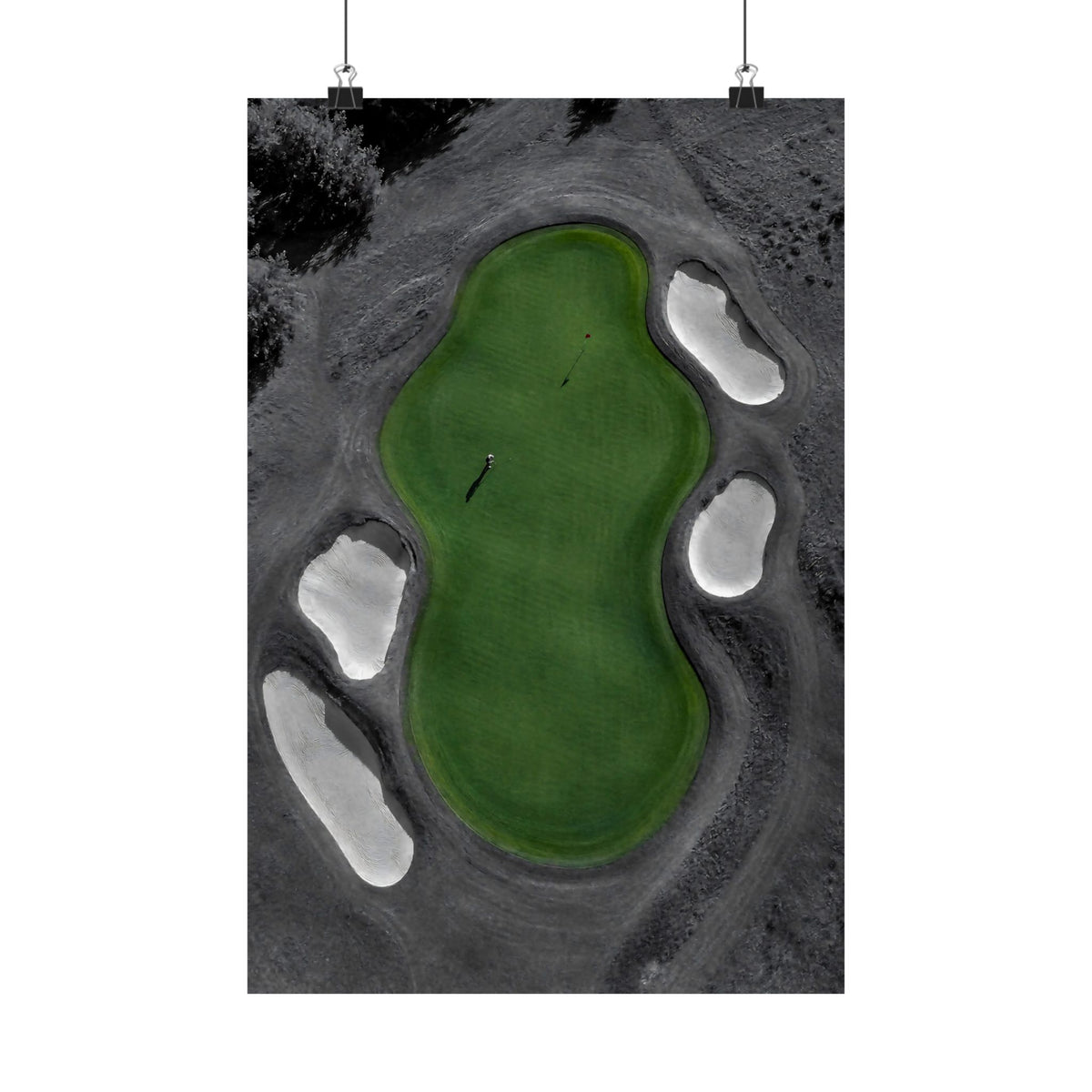 Aerial Solitude - Golf Course Wall Art | Matte Poster