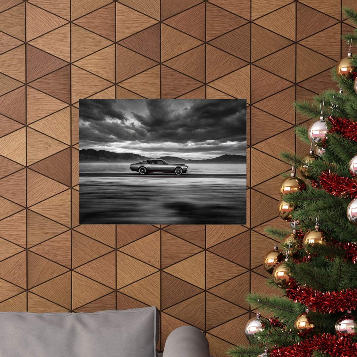 Open Road Velocity - Muscle Car Wall Art | Matte Poster (Landscape)