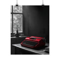 The Red Typewriter - Unique Office Wall Art | Matte Poster
