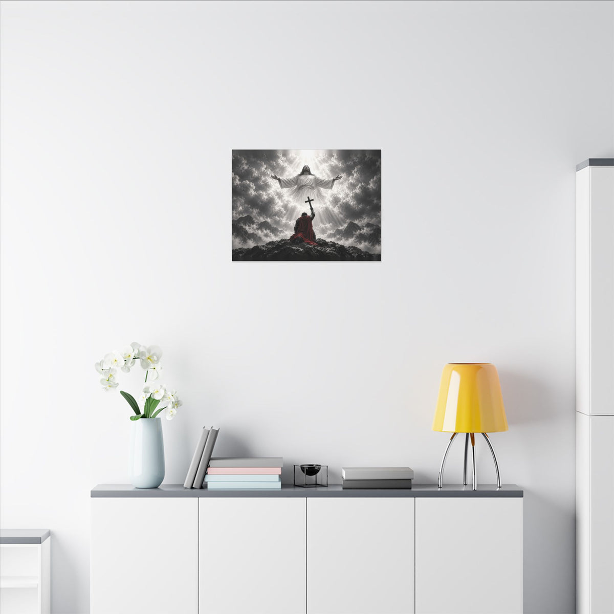 Jesus and the Warrior - Christian Wall Art | Canvas (Landscape)