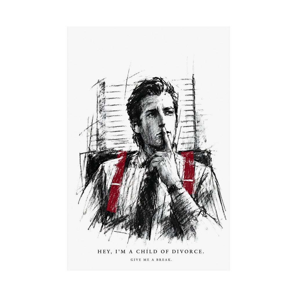 Child of Divorce Sketch - Dark Office Wall Art | Matte Poster