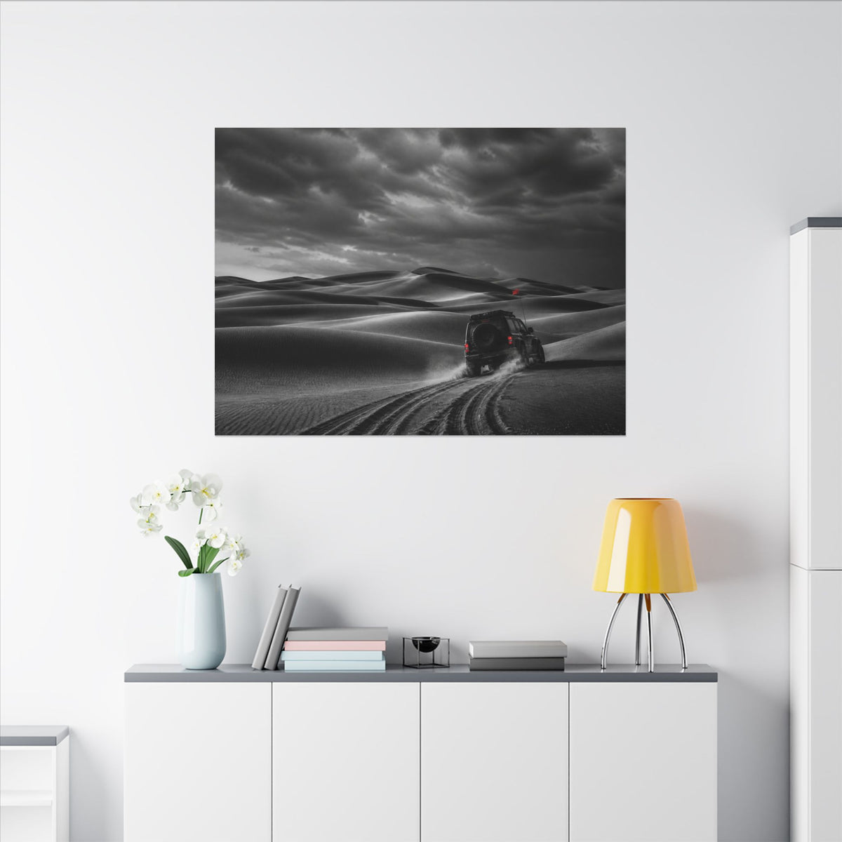 Go Beyond the Road - Minimalist Bedroom Wall Art | Canvas (Landscape)