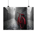 The Red Bicycle - Unique Office Wall Decor | Matte Poster (Landscape)