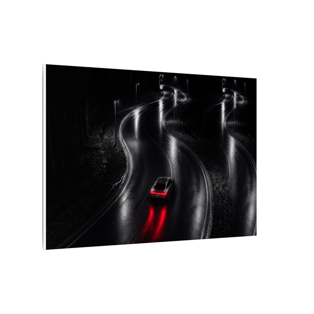 The Racing Line - Night Driving Wall Art | Canvas (Landscape)