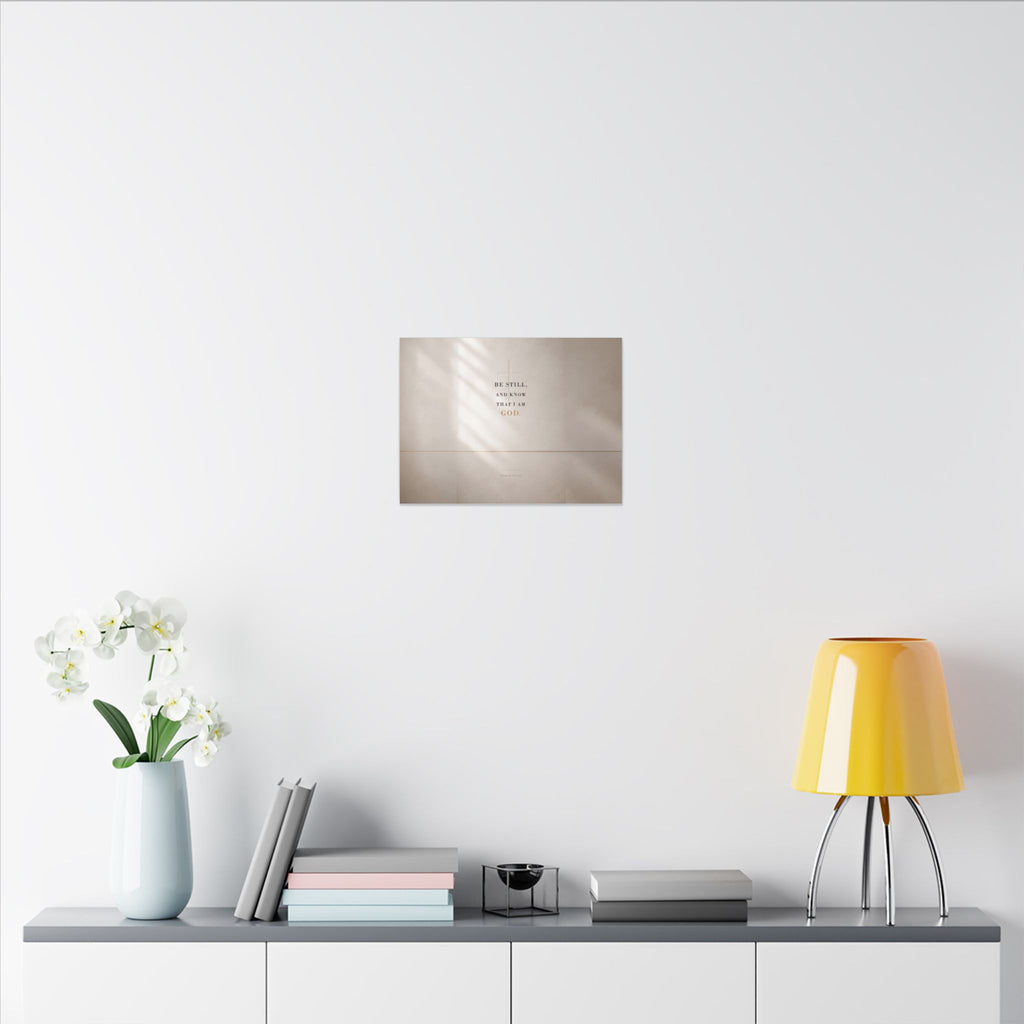 Be Still - Psalm 46:10 Bible Verse Wall Art | Canvas (Landscape)