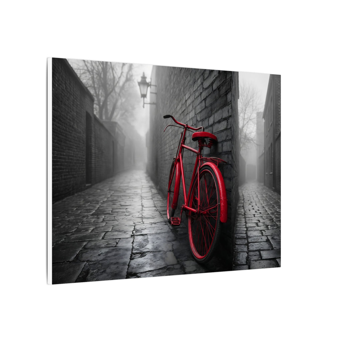 The Red Bicycle - Unique Office Wall Decor | Canvas (Landscape)