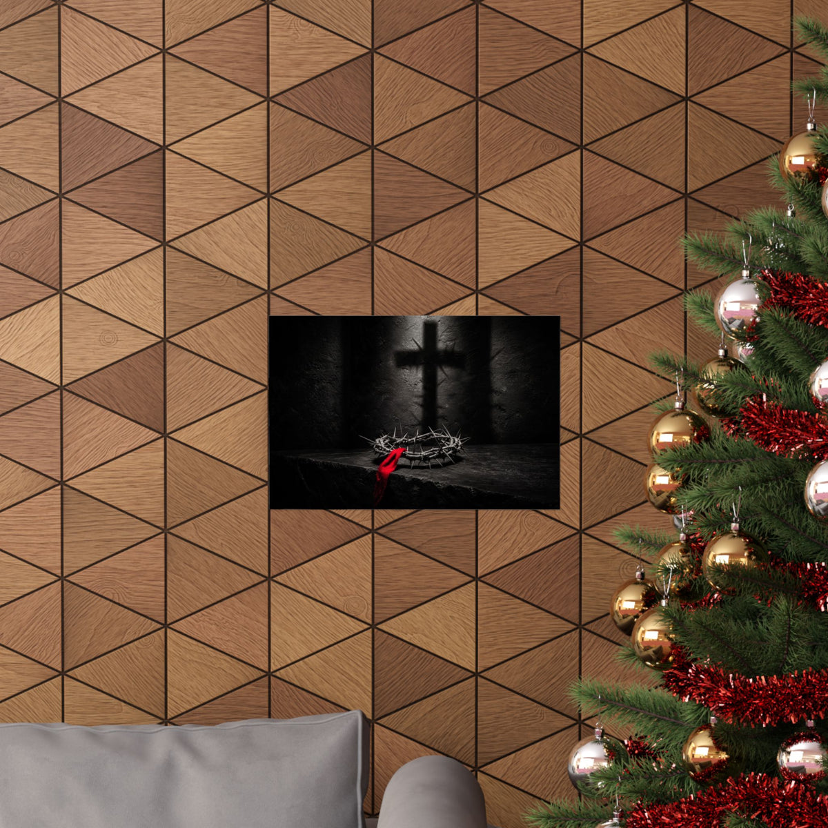 Crown and Shadow - Crown of Thorns Wall Art | Matte Poster (Landscape)
