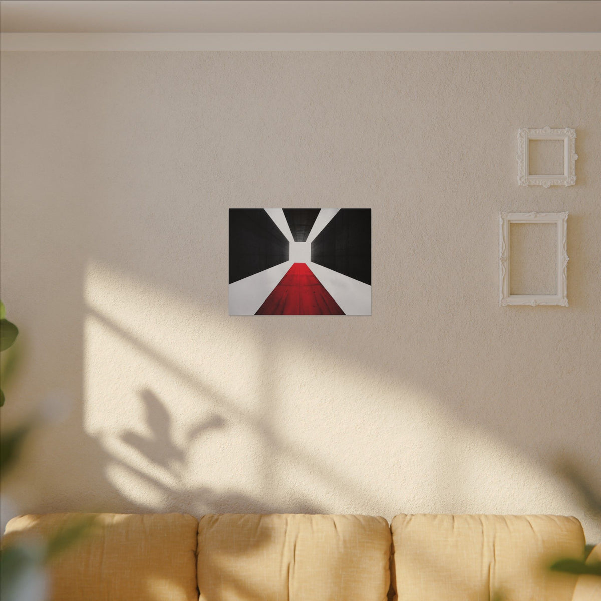The Red Facade - Red Wall Decor | Canvas (Landscape)