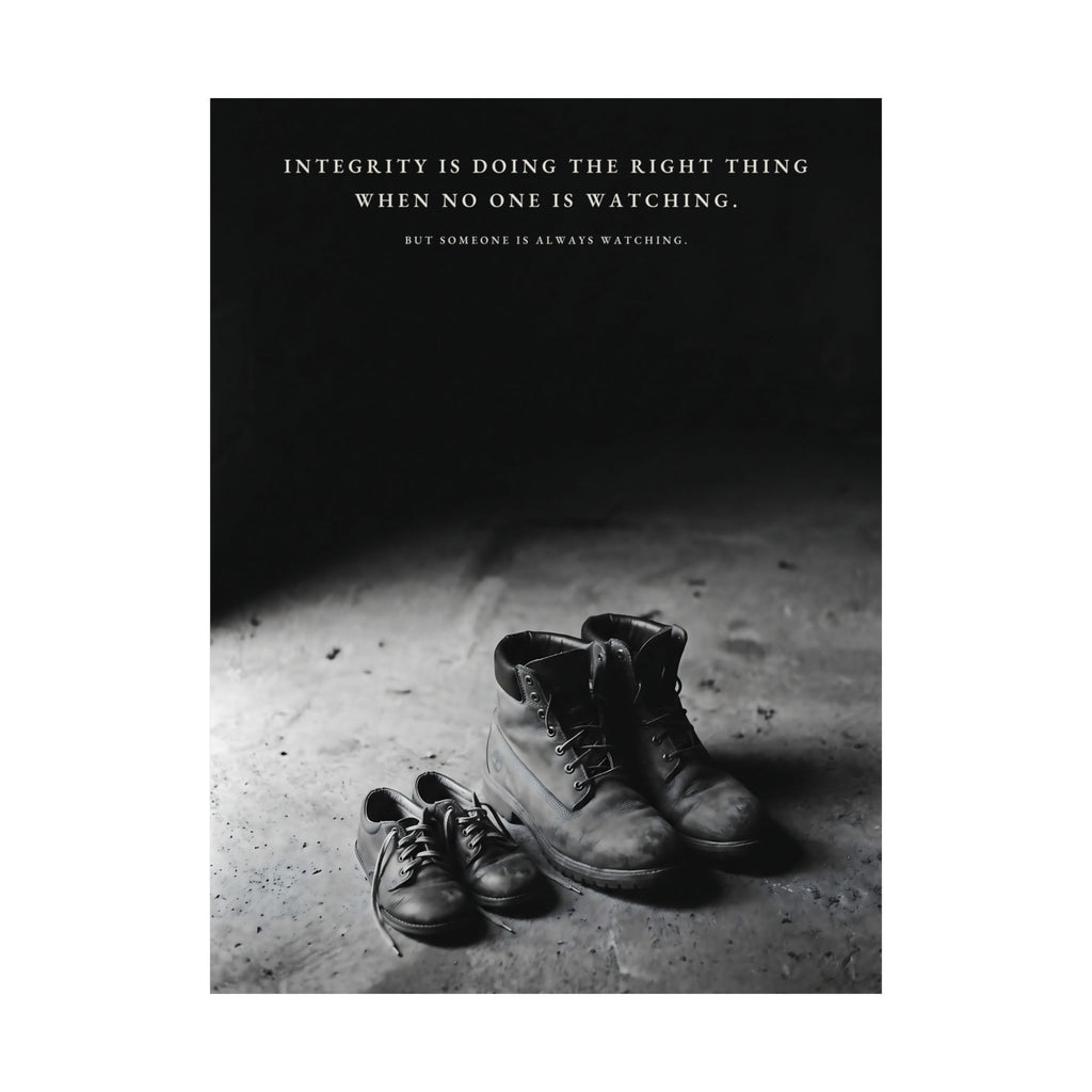 Integrity Is Doing the Right Thing When No One Is Watching - Wall Art | Matte Poster