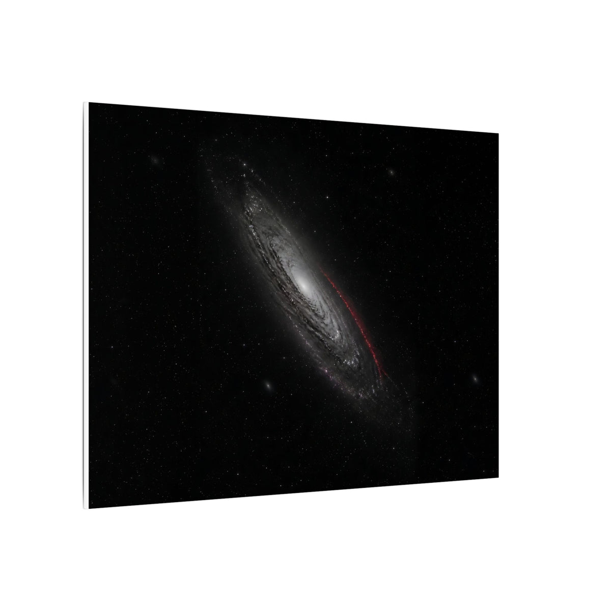 Crimson Orbit - Space Wall Art | Canvas (Landscape)
