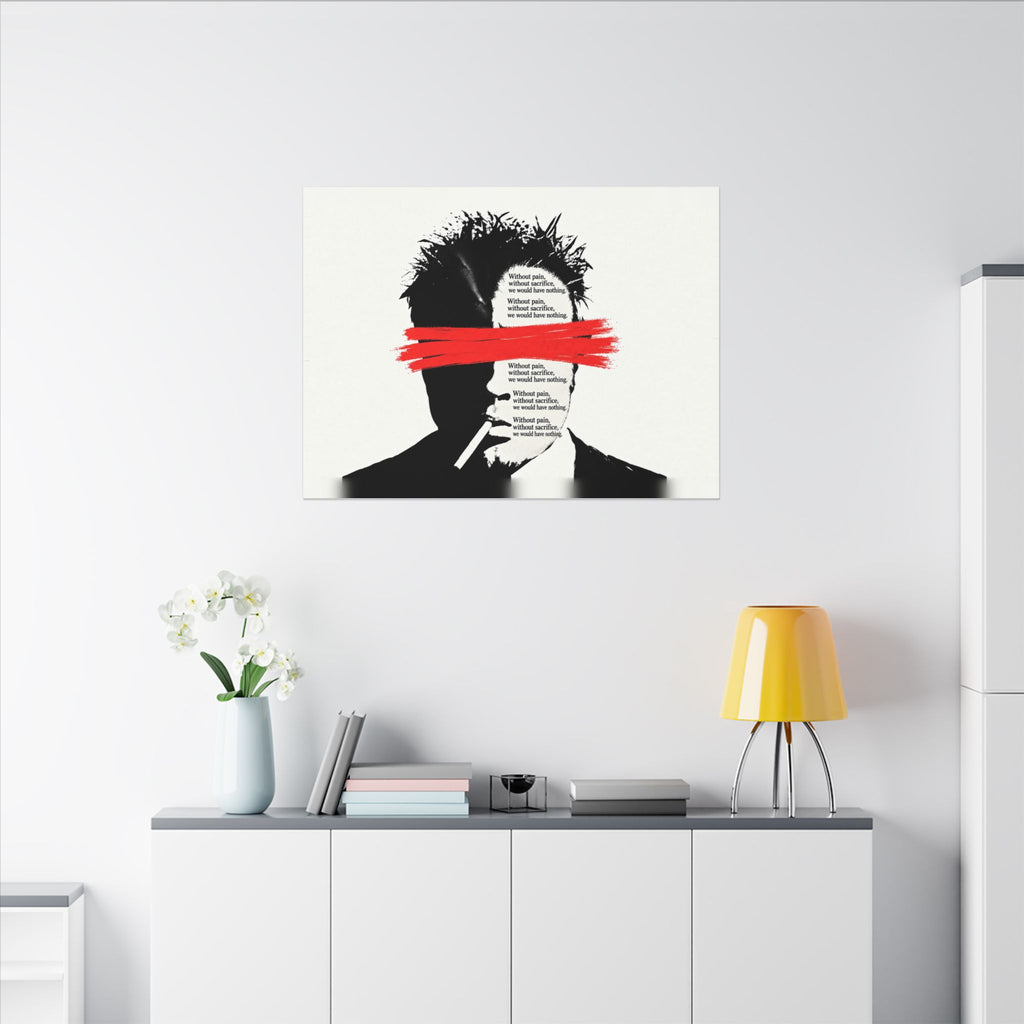 Pain and Sacrifice - Quote Wall Art | Canvas (Landscape)