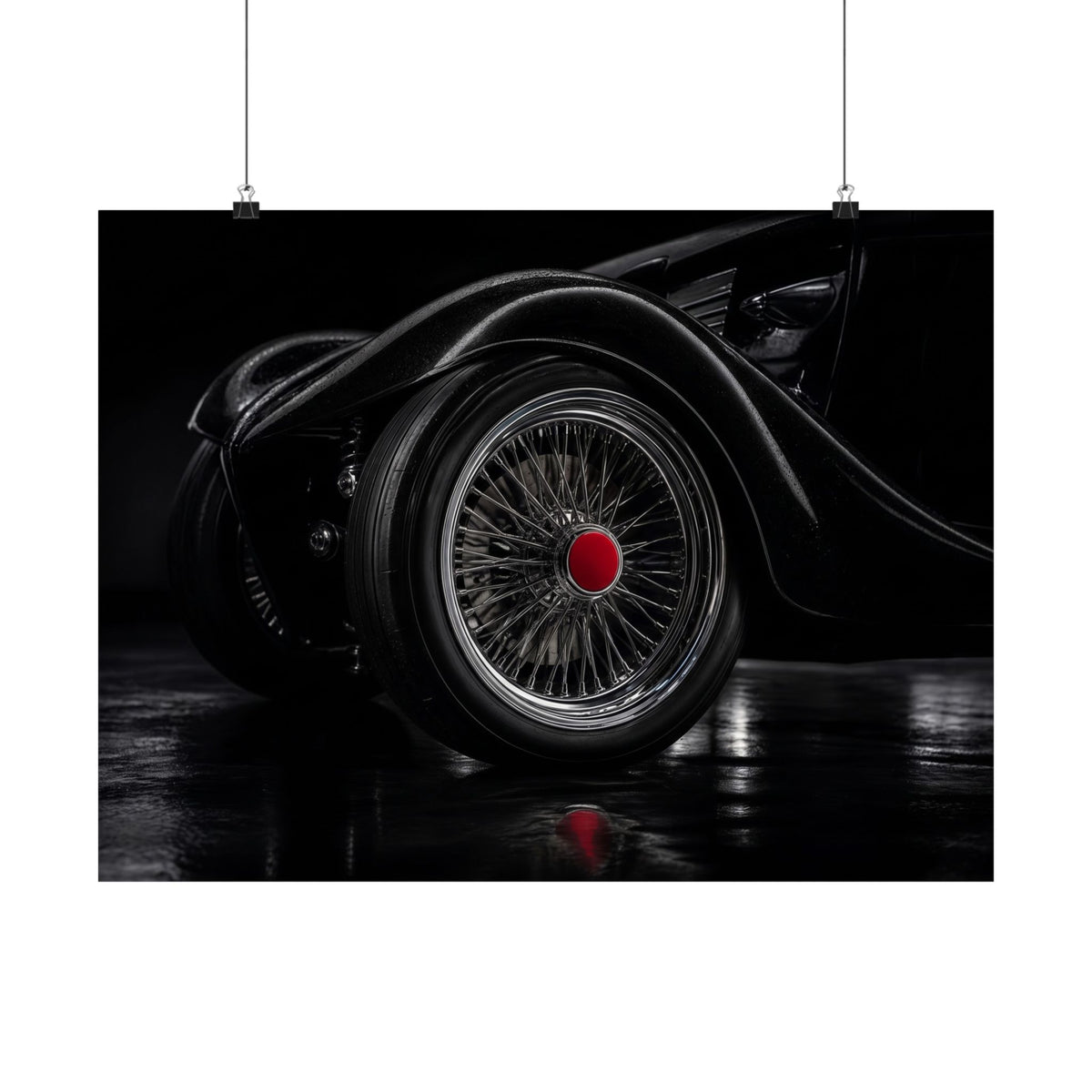 Spoke and Steel - Classic Car Wall Art | Matte Poster (Landscape)