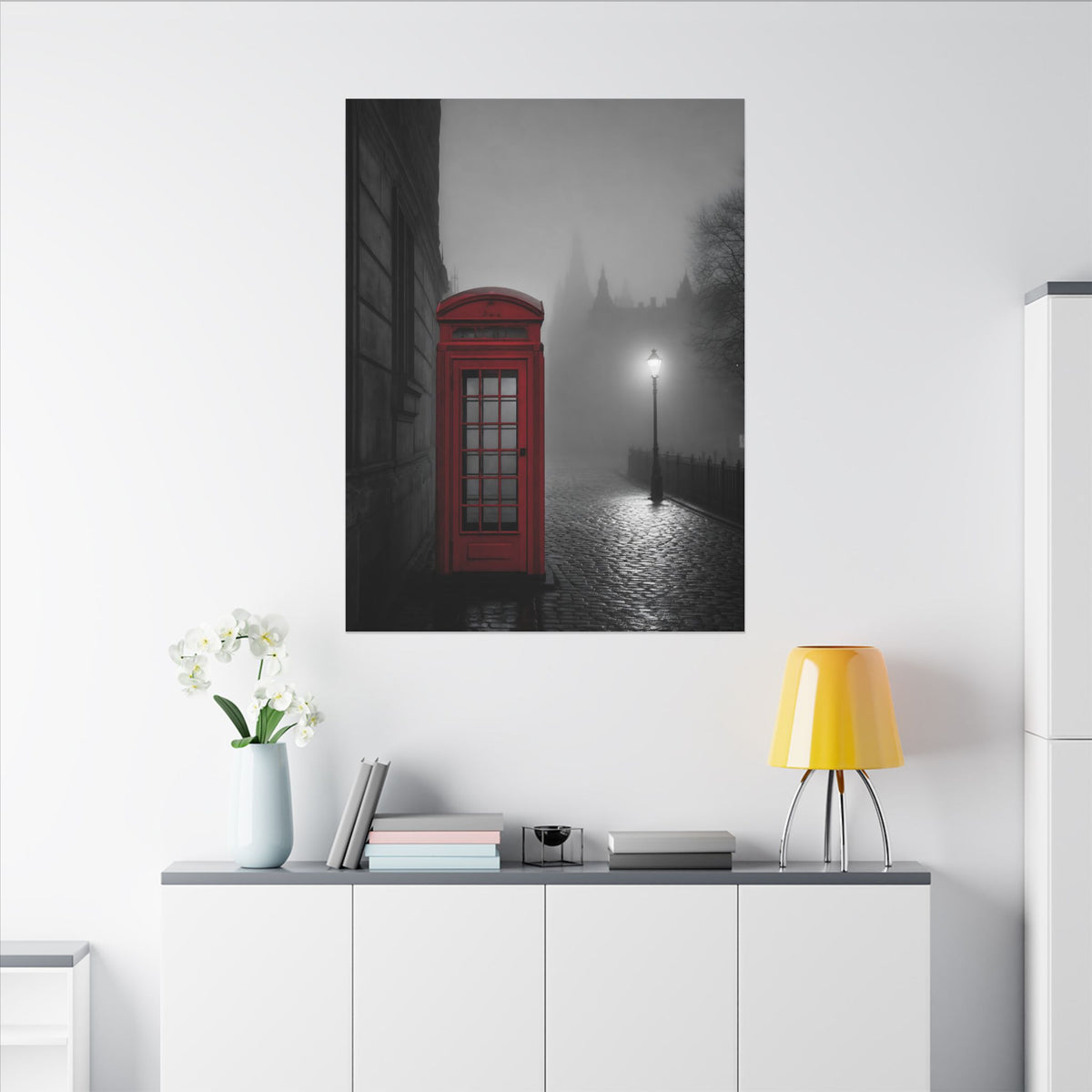 The Red Booth - Unique Office Art | Canvas