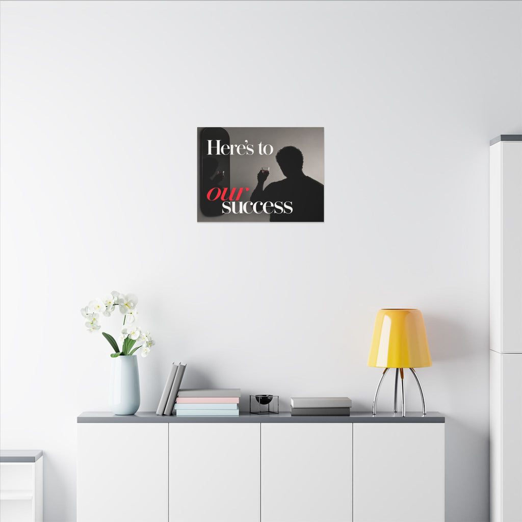 Here's To Our Success - Man Cave Wall Art | Canvas (Landscape)