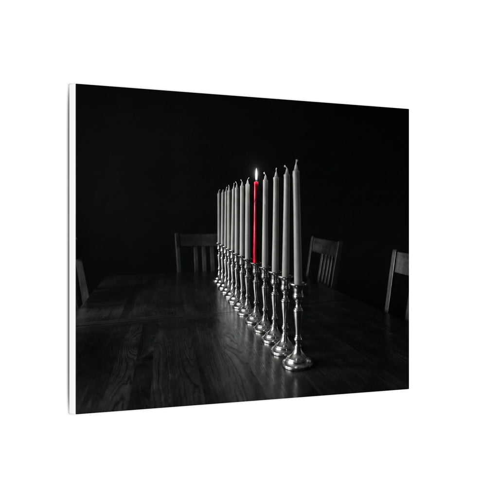 One Candle Lit - Dining Room Wall Art | Canvas (Landscape)